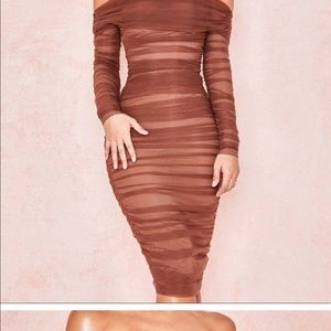 Small Brown Long Sleeve House of CB Dress